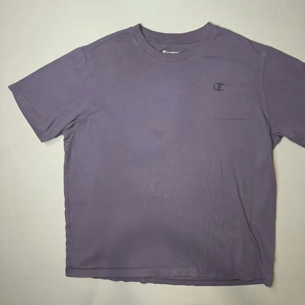 Champion Classic Jersey Embroidered Logo T-Shirt Purple Men’s XL - Picture 8 of 16